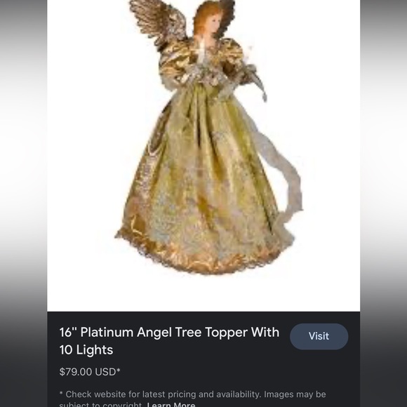 fortunoff Holiday Angel Tree Topper For Christmas Poshmark